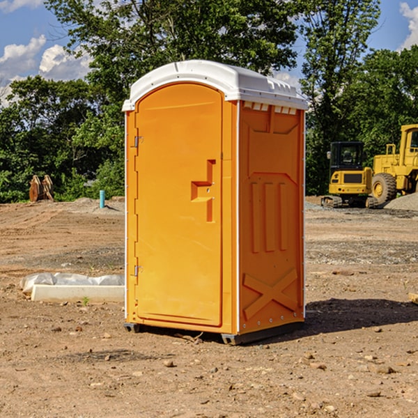 can i customize the exterior of the portable restrooms with my event logo or branding in West Harrison